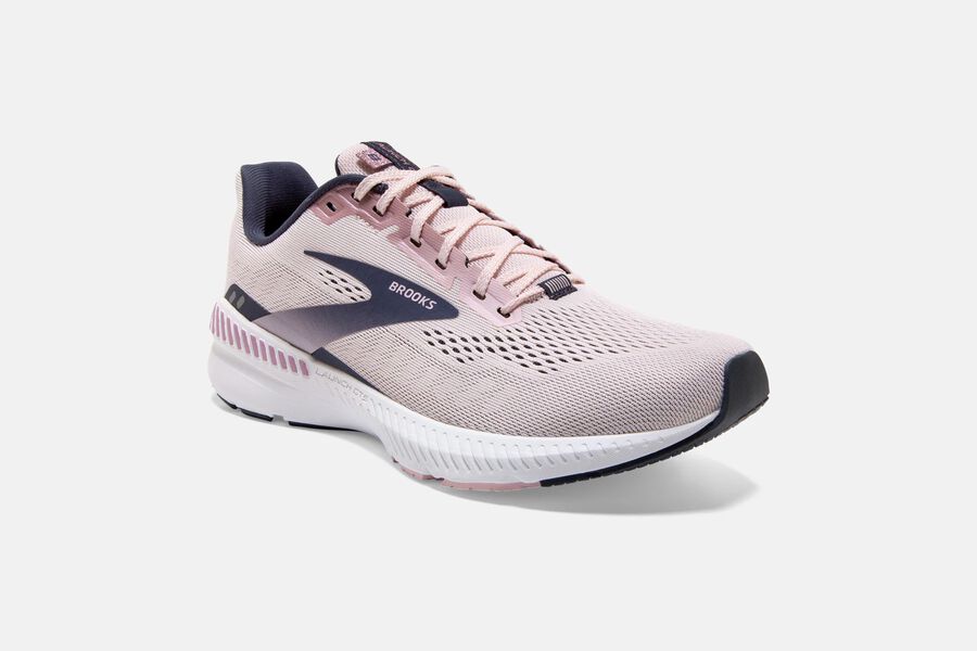 Brooks Running Shoes - Launch GTS 8 Road Womens - Pink/Black - CGR-420315